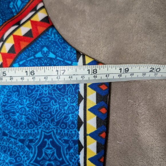 Bisou Bisou Sleeveless Top Multicolor Geometric Design Size L - Picture 8 of 11